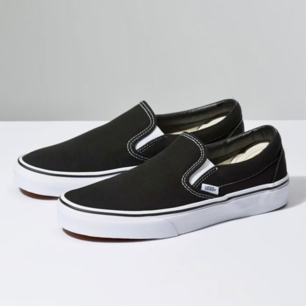 NWT! Vans Black Classic Slip On. Men’s Size 13.